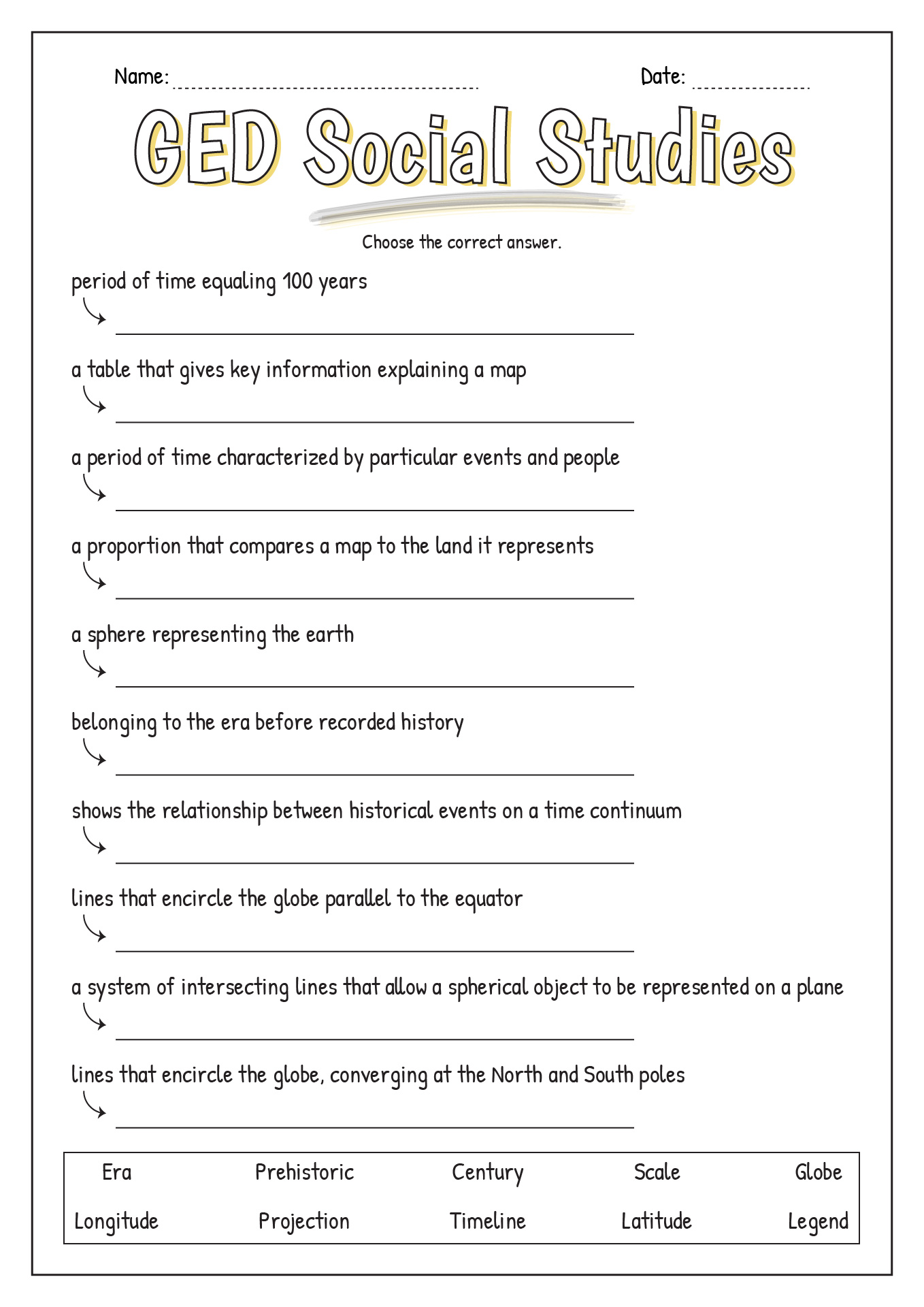 Ged Math Worksheets Pdf Free Printable