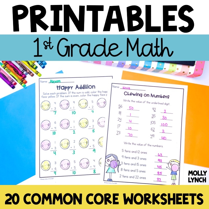 1st Grade Free Printable Math Worksheets