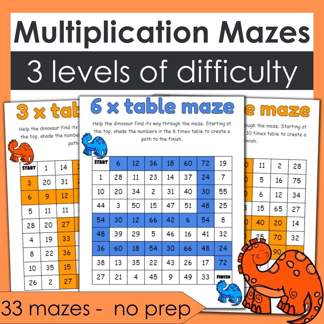 2 Digit Multiplication Worksheets Maze Pdf