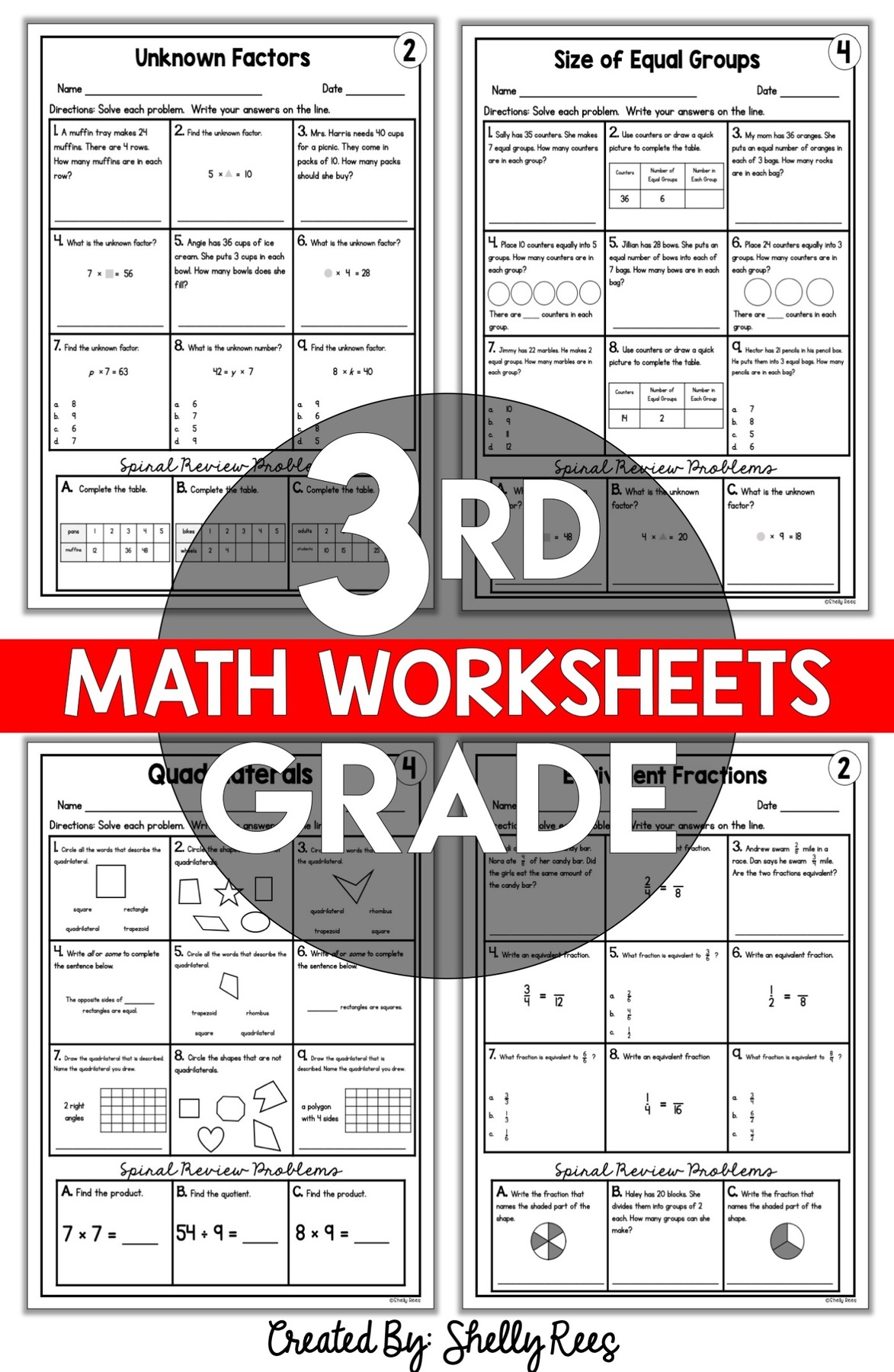 Free Printable Third Grade Math Worksheets