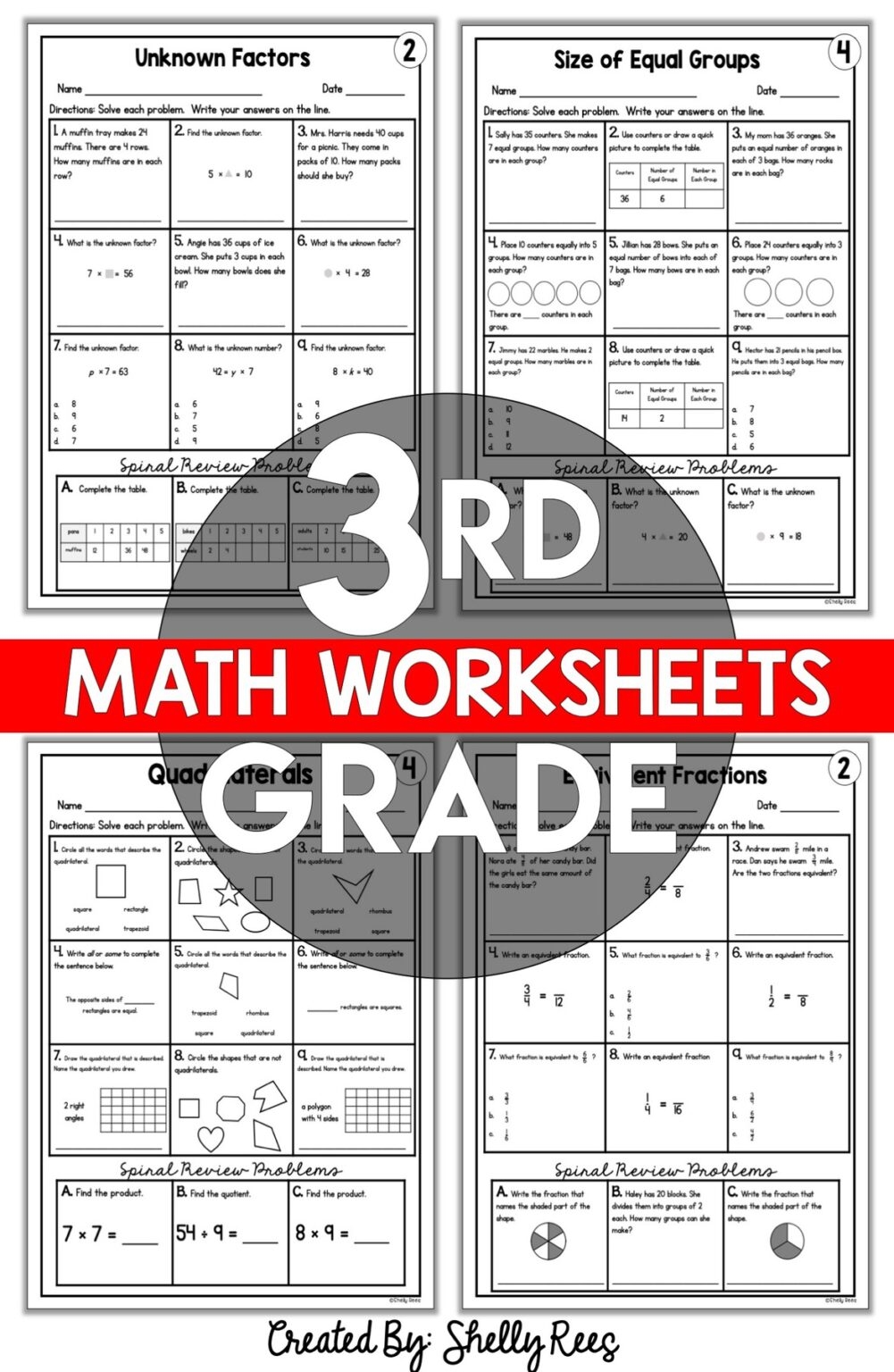 3rd Grade Math Printable Worksheets Free