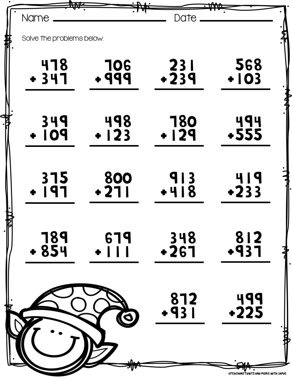 3rd Grade Math Worksheets Worksheets Library