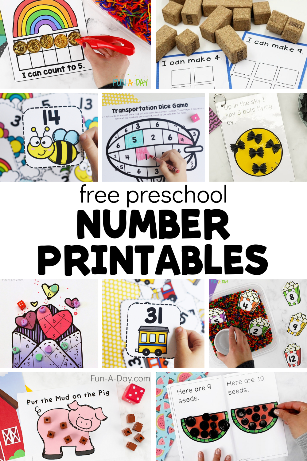 Printable Counting Math Preschool