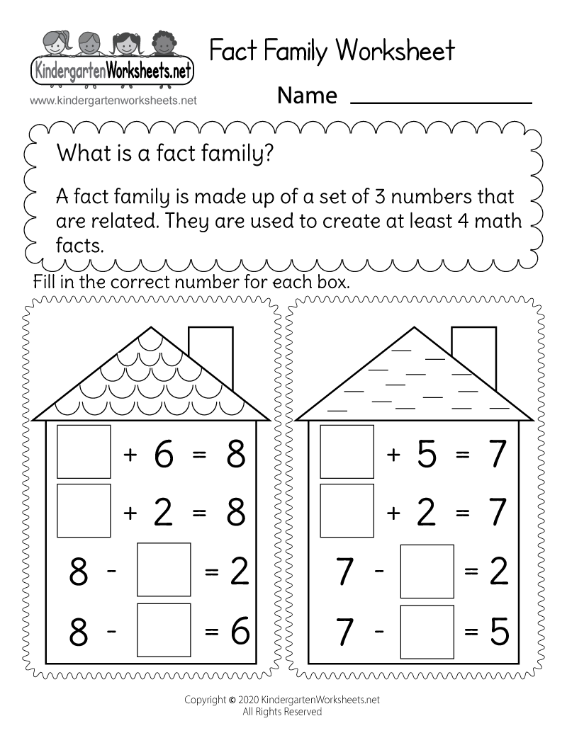 Addition And Subtraction Fact Family Worksheet Free Printable Digital U0026 PDF Addition And Subtraction Fact Family Worksheet Free Printable Digital U0026 PDF