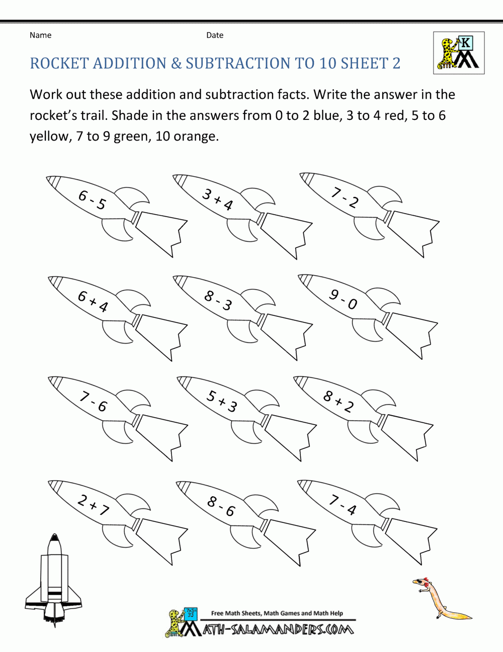Kindergarten Math Color Worksheets Kindergarten Math Color Worksheets
