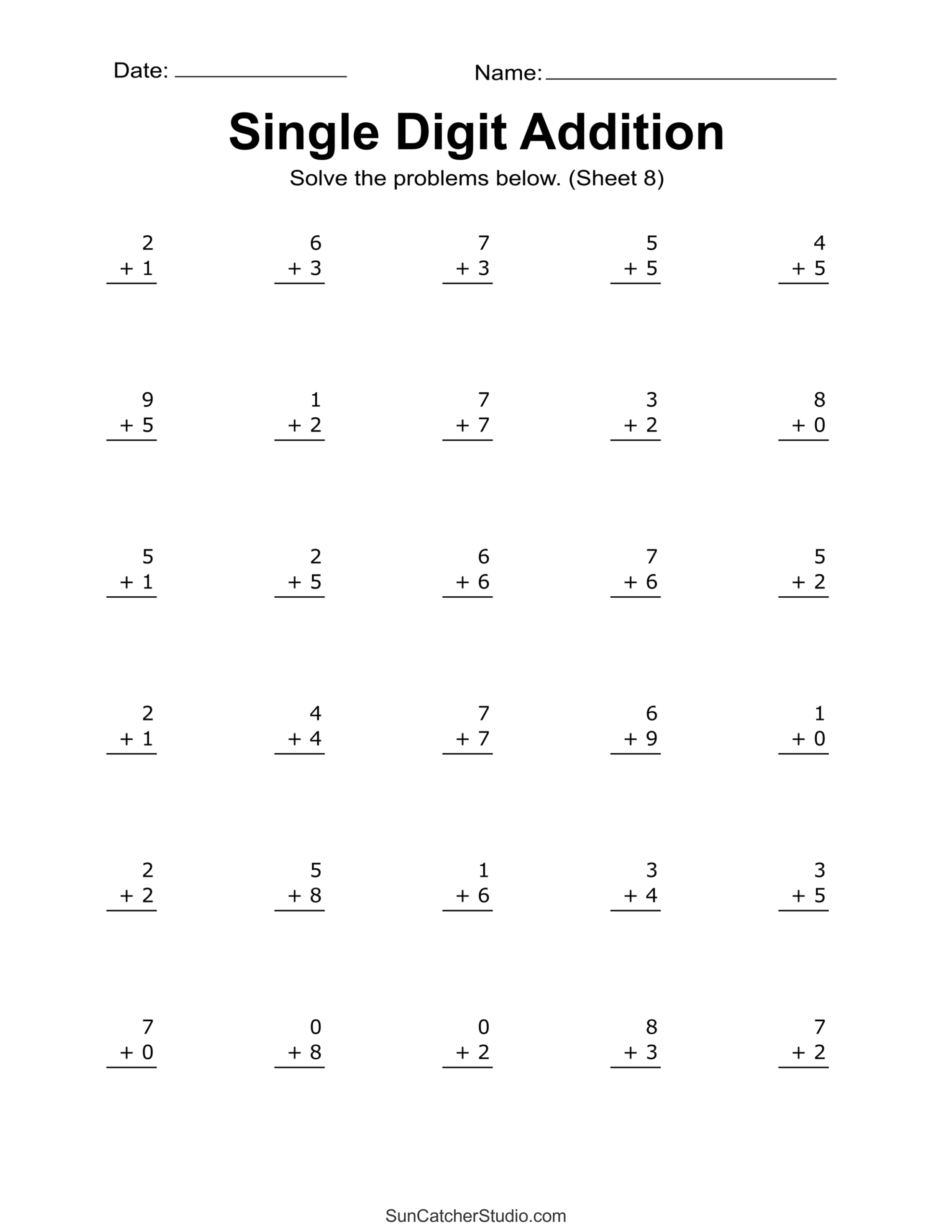 Addition Worksheets Free Printable Easy Math Problems Free Addition Worksheets Free Printable Easy Math Problems Free