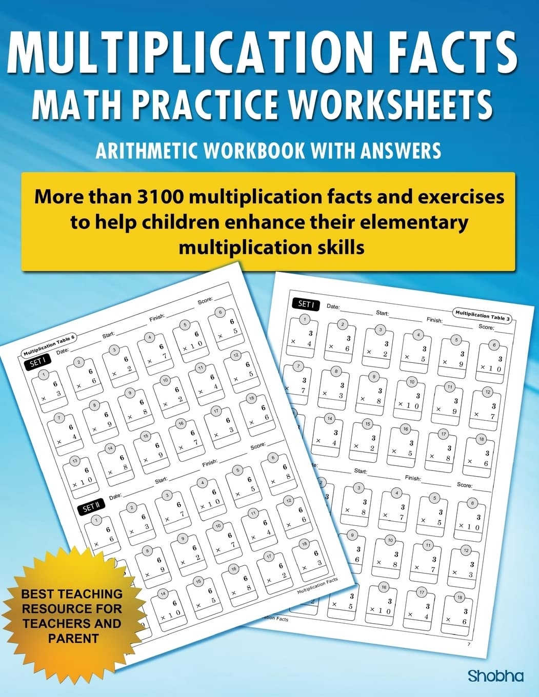 Amazon Multiplication Facts Math Worksheet Practice 