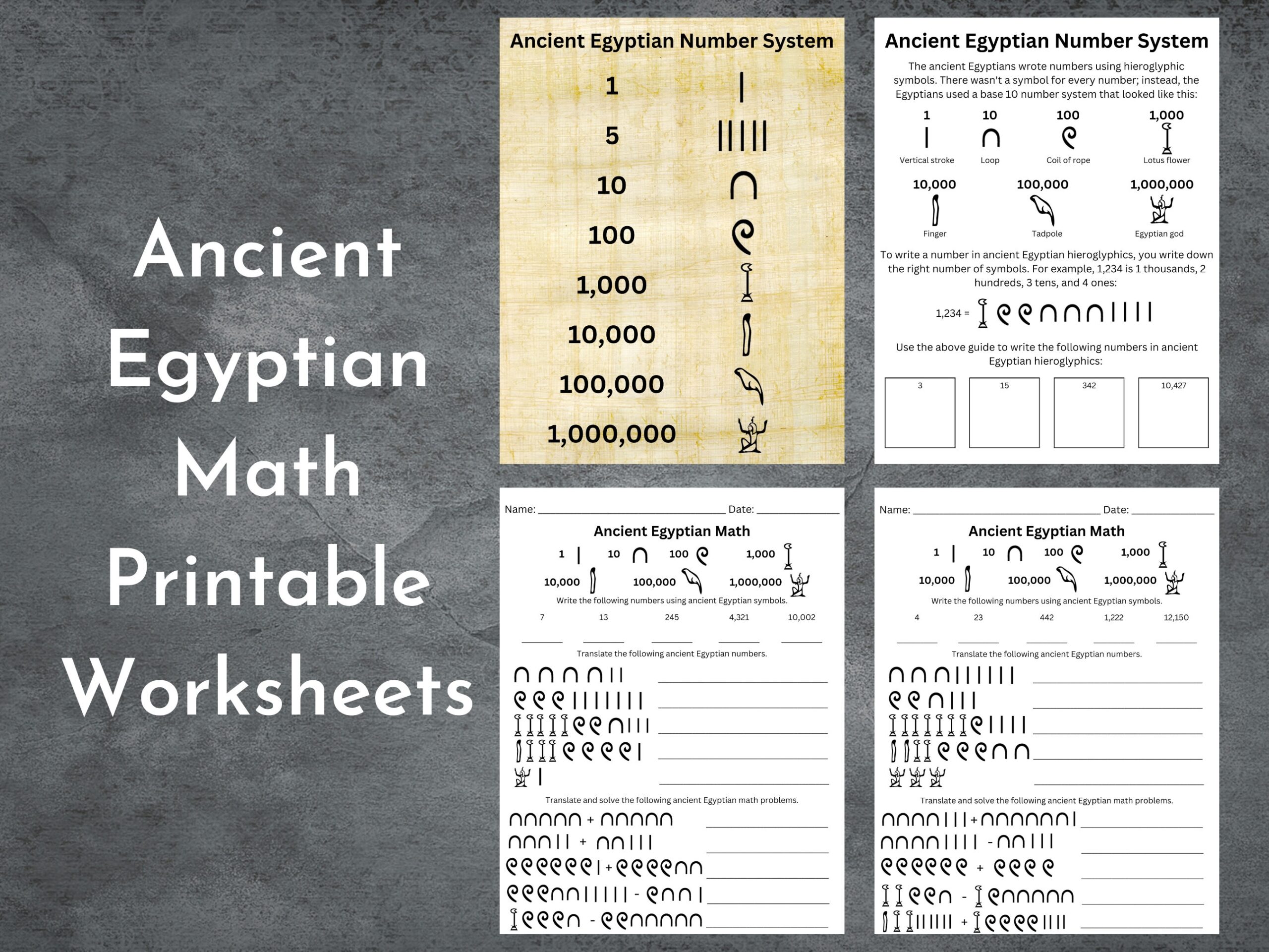 Ancient Egyptian Math Printable Worksheet Kids Ancient Egypt Ancient Egyptian Math Printable Worksheet Kids Ancient Egypt