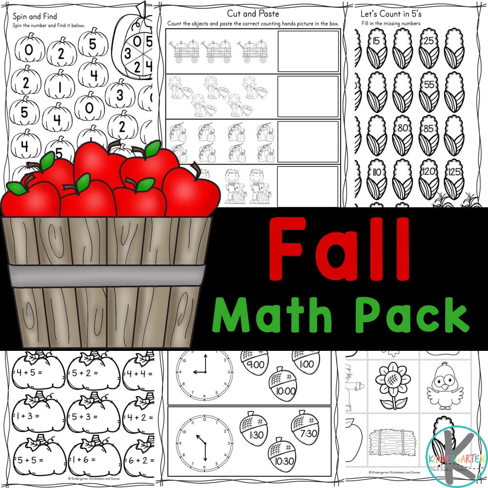 Printable Fall Math Activities For Preschoolers