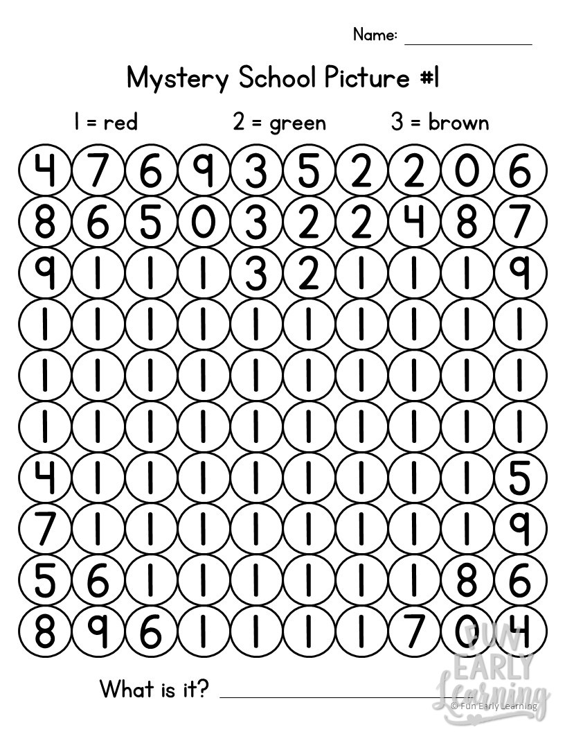 Free Printable Math Mystery Picture Worksheets