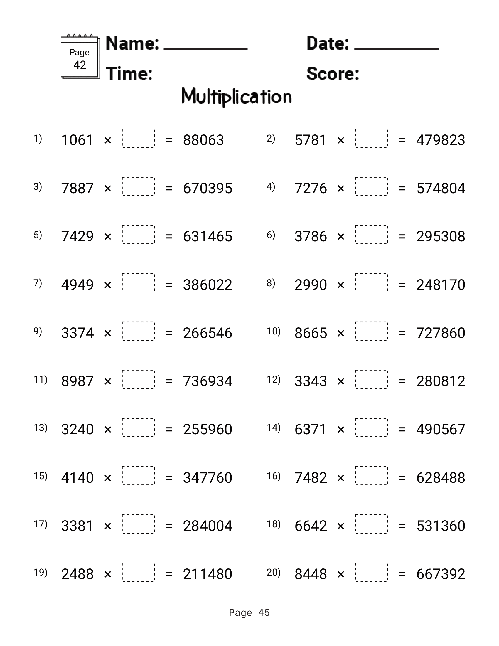  Boost Math Skills With Engaging Multiplication 6th Grade Worksheets 
