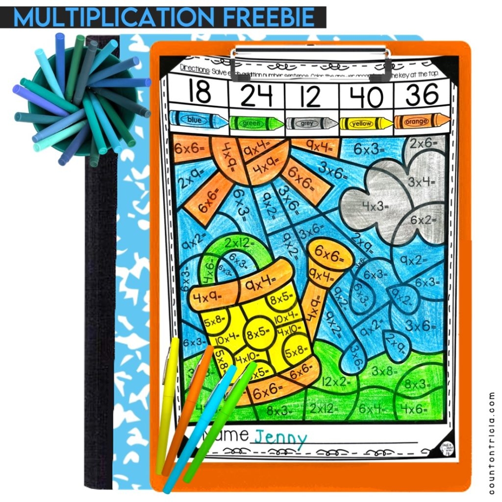 Math Coloring Multiplication Worksheets