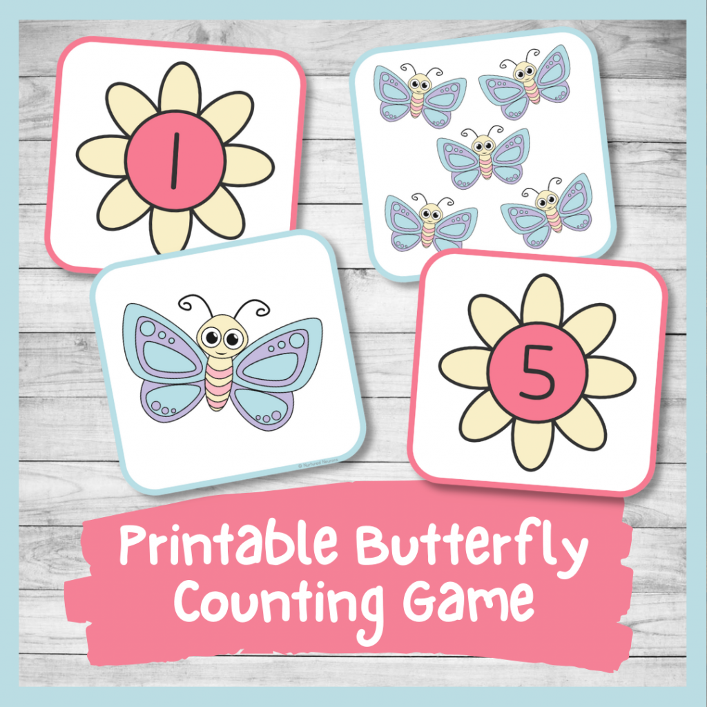 Butterfly Counting Game A Printable Preschool Math Activity Nurtured Neurons