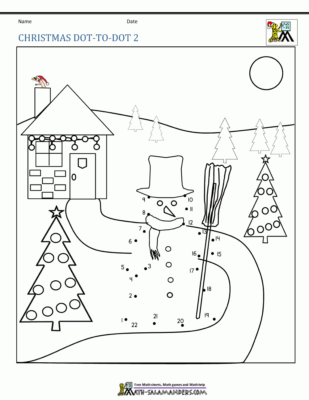 Free Printable Kindergarten Christmas Math Worksheets