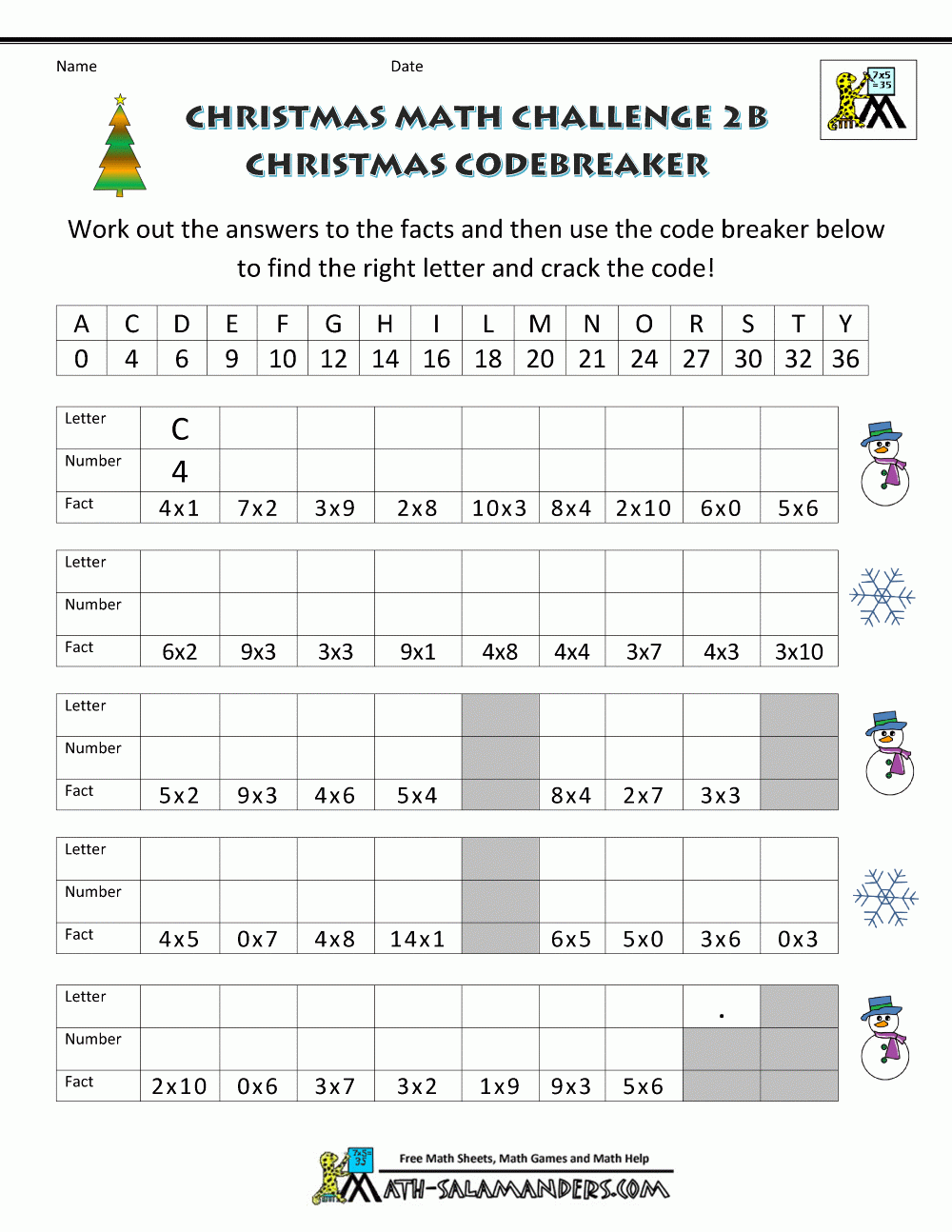 Christmas Math Worksheets Worksheets Library