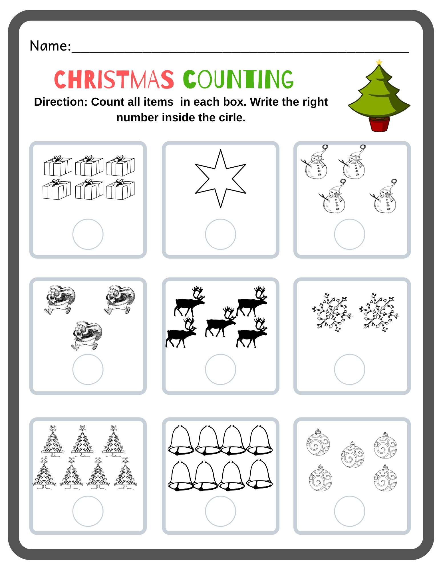 Christmas Math Worksheets Free Printable