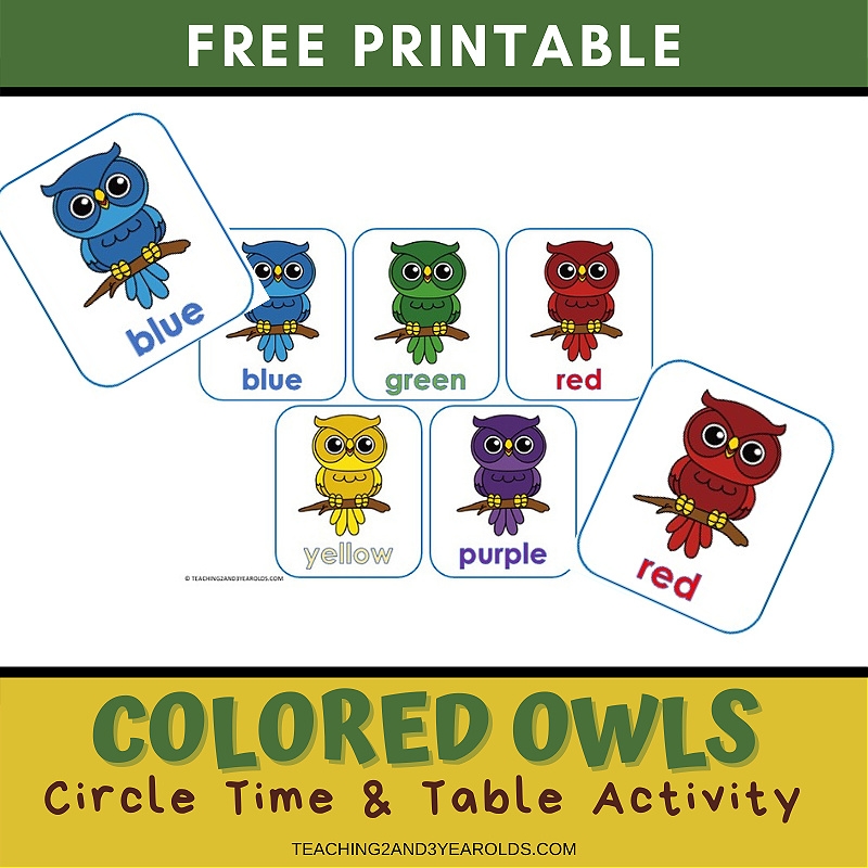 Color Recognition Owl Printable Activity Color Recognition Owl Printable Activity