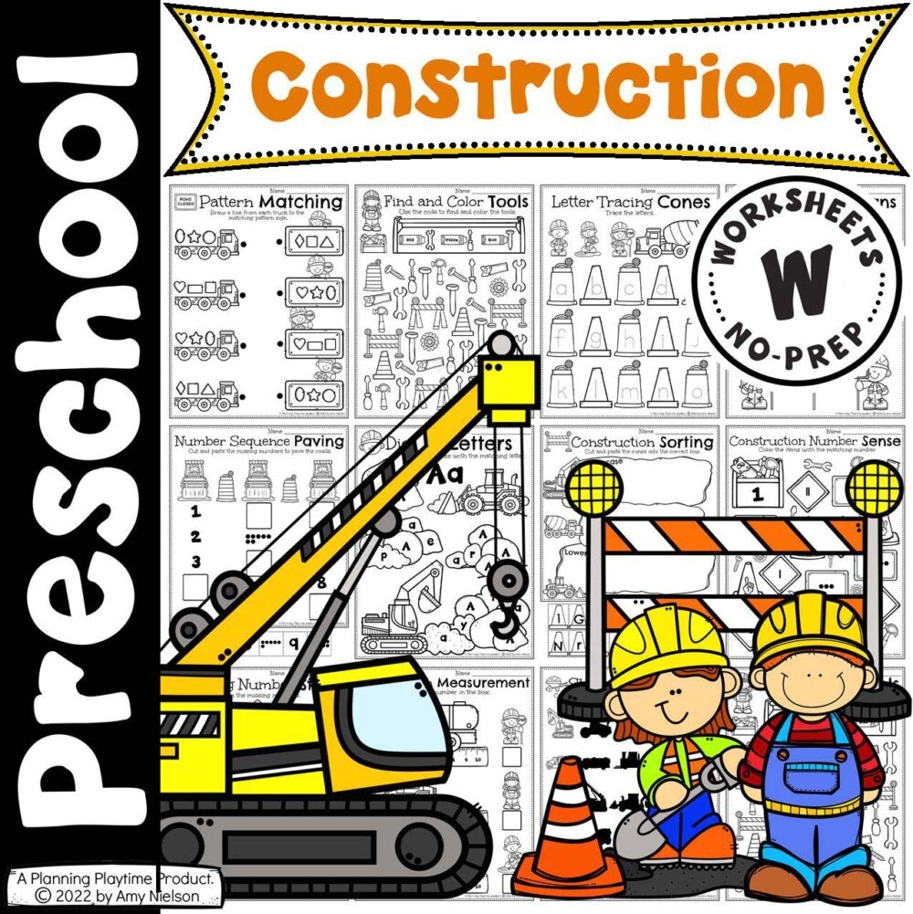 Construction Worksheets Preschool Planning Playtime Construction Worksheets Preschool Planning Playtime