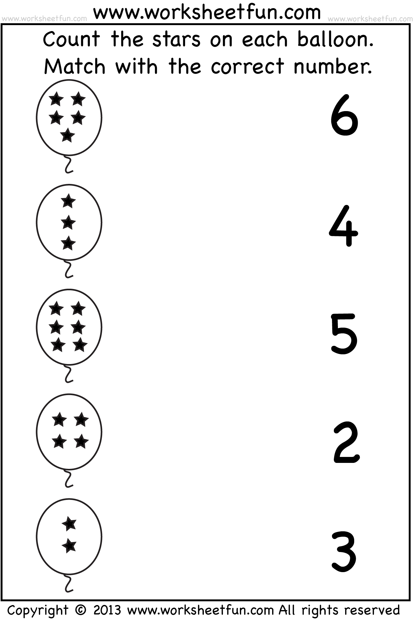 Count And Match One Worksheet FREE Printable Worksheets
