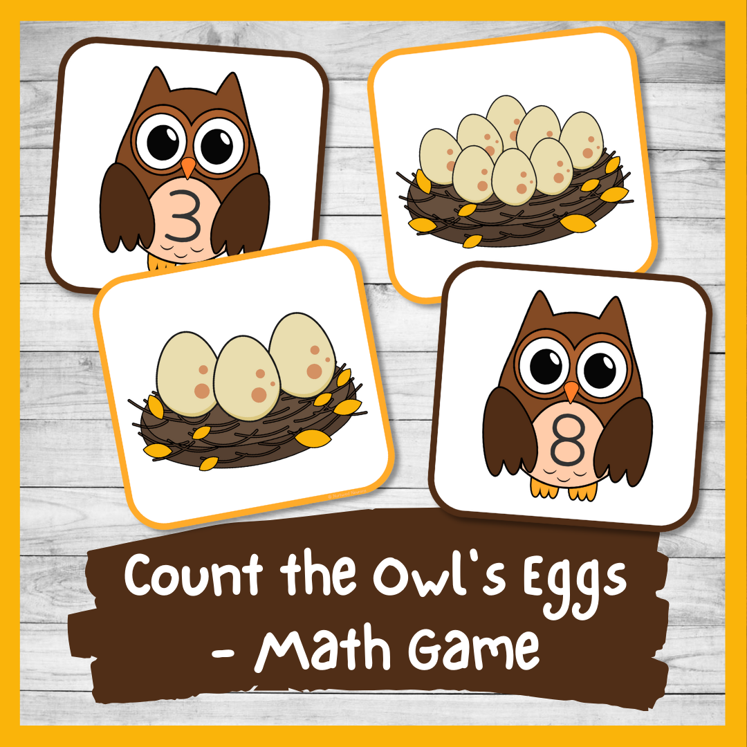 Count The Owl Eggs A Preschool Owl Counting Game Nurtured Neurons