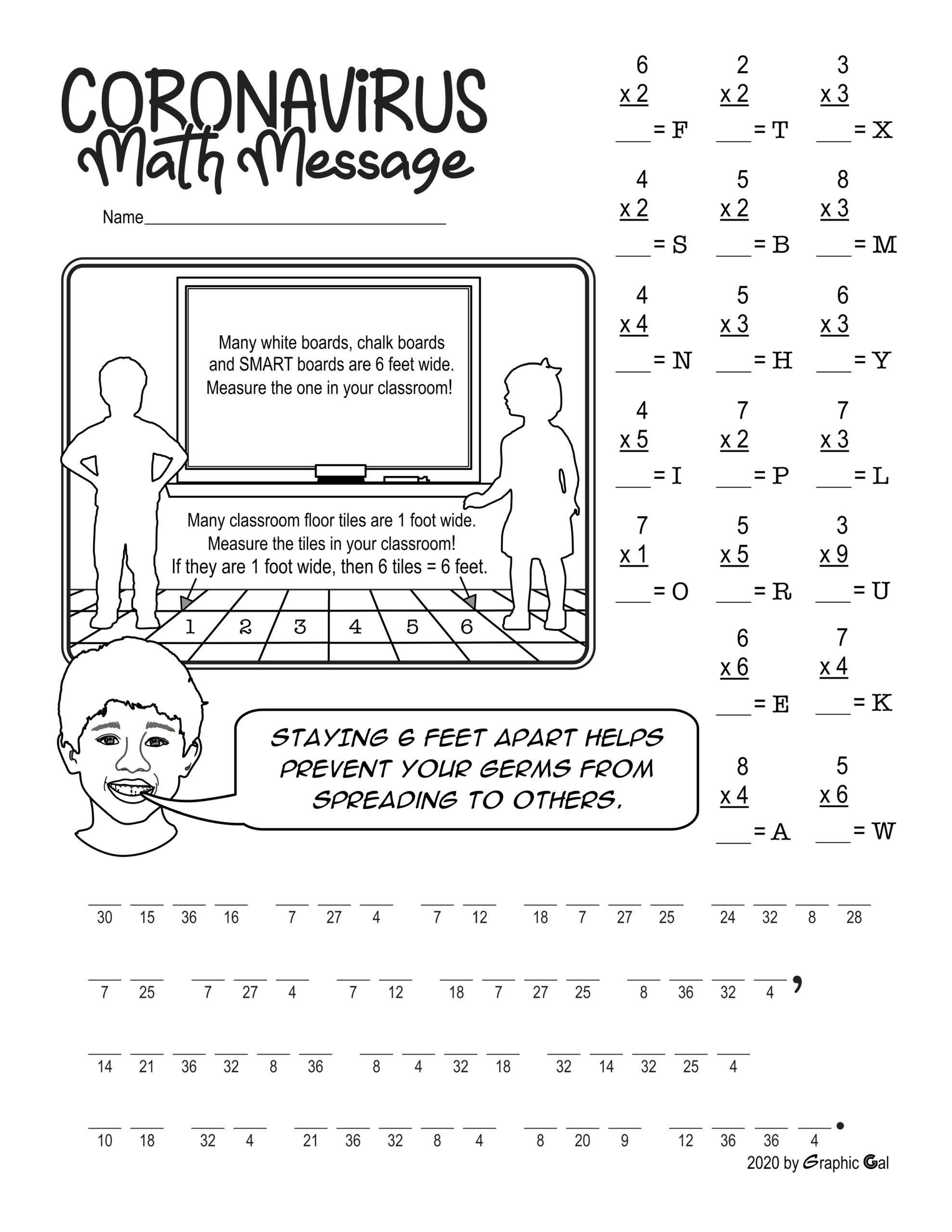 Covid Math Mystery Multiplication Practice Worksheets Library