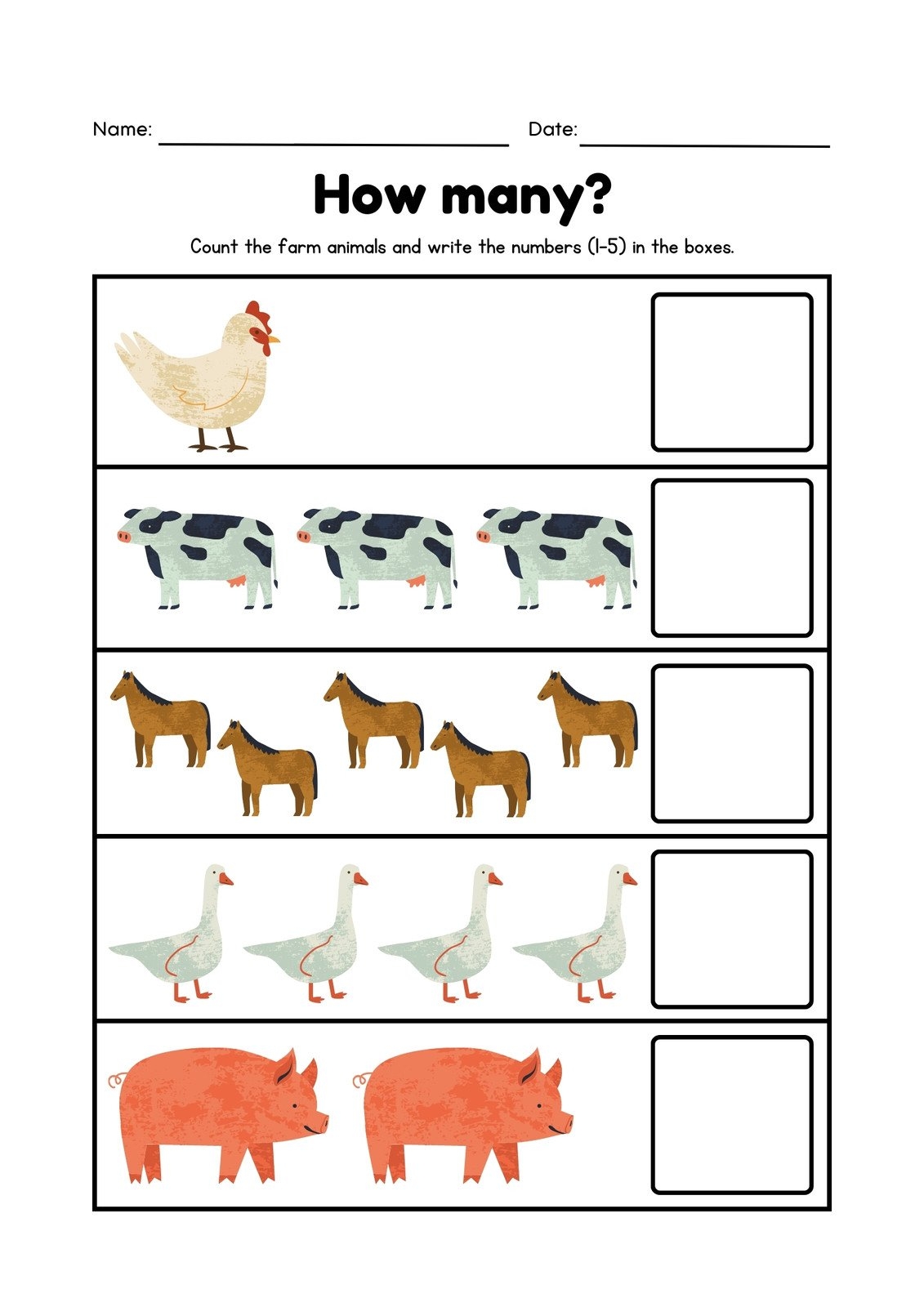 Customize 30 Kindergarten Math Counting Worksheets Templates Online Canva