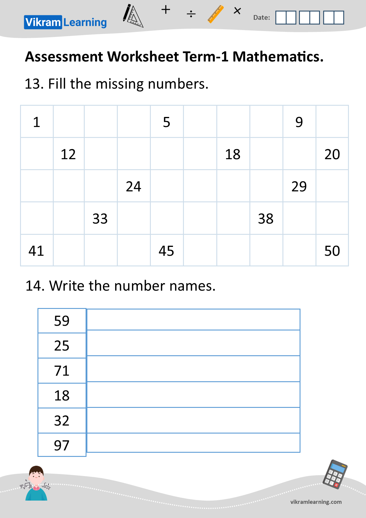 Download Assessment Worksheets Ukg Worksheets For Free 