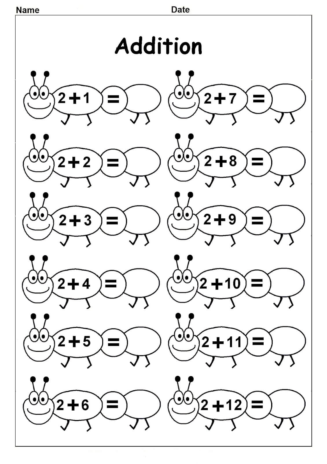 Easy Math Worksheets Kindergarten Worksheets Library