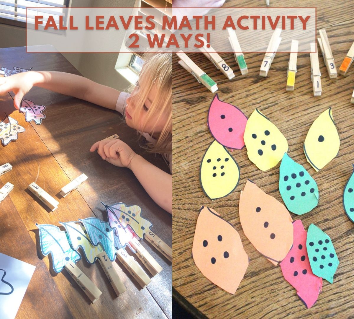 Fall Leaves Math Activity For Kindergarten And Preschool Mom Life Made Easy