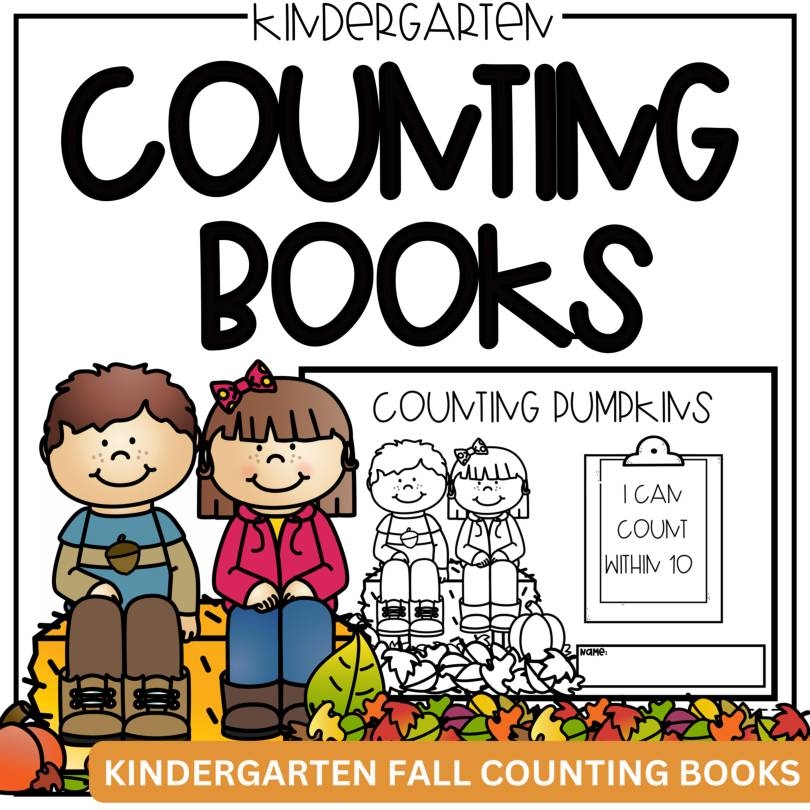 Fall Printable Math Books For Kindergarten Counting Objects Within 10 Classful
