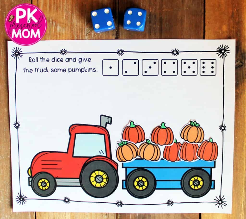 Fall Pumpkin Math Mats Preschool Mom