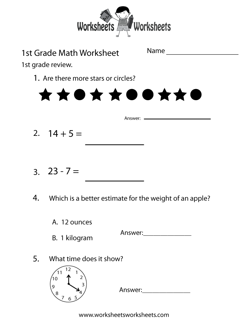 Year 1 Maths Worksheets Printable Free