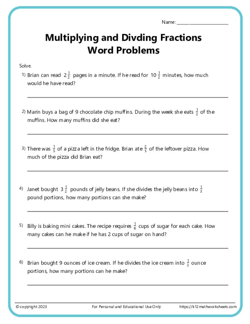 Free Printable Math Word Problem Worksheets Free Printable Math Word Problem Worksheets