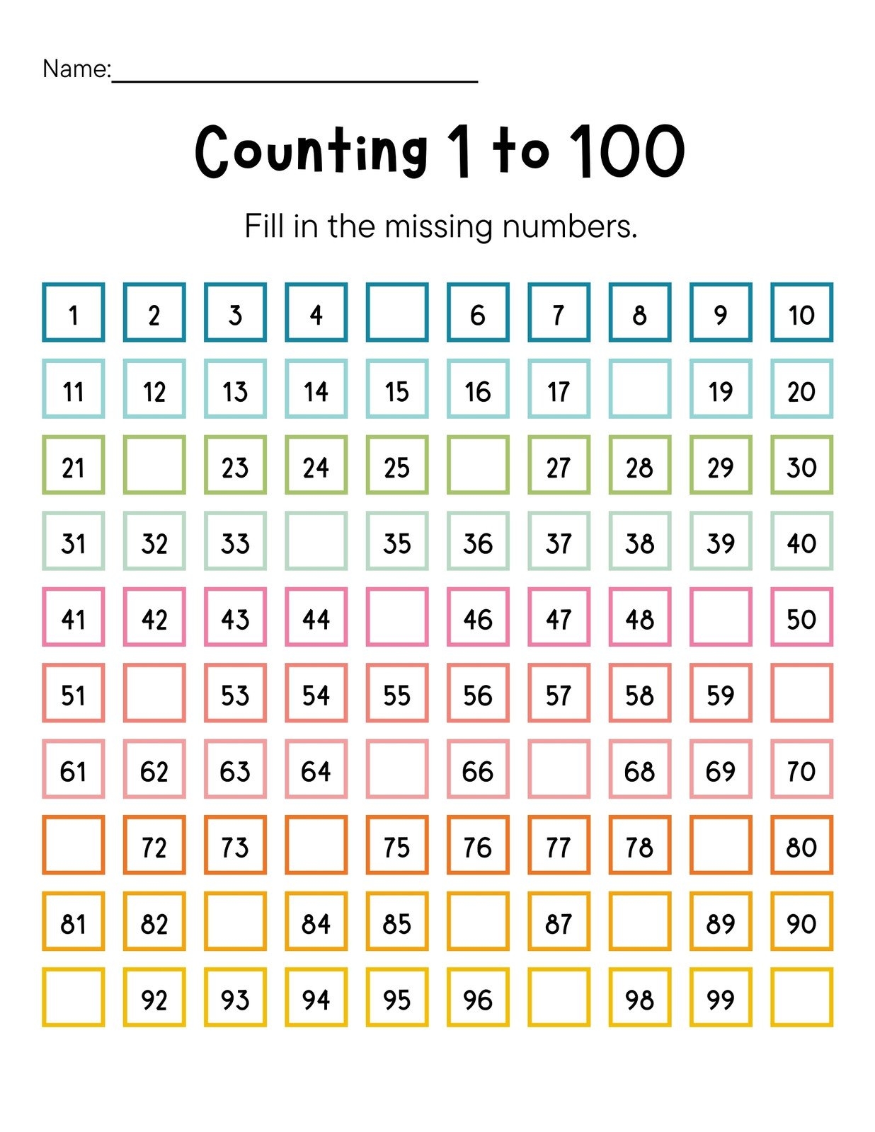 Free Printable Math Worksheet Packets