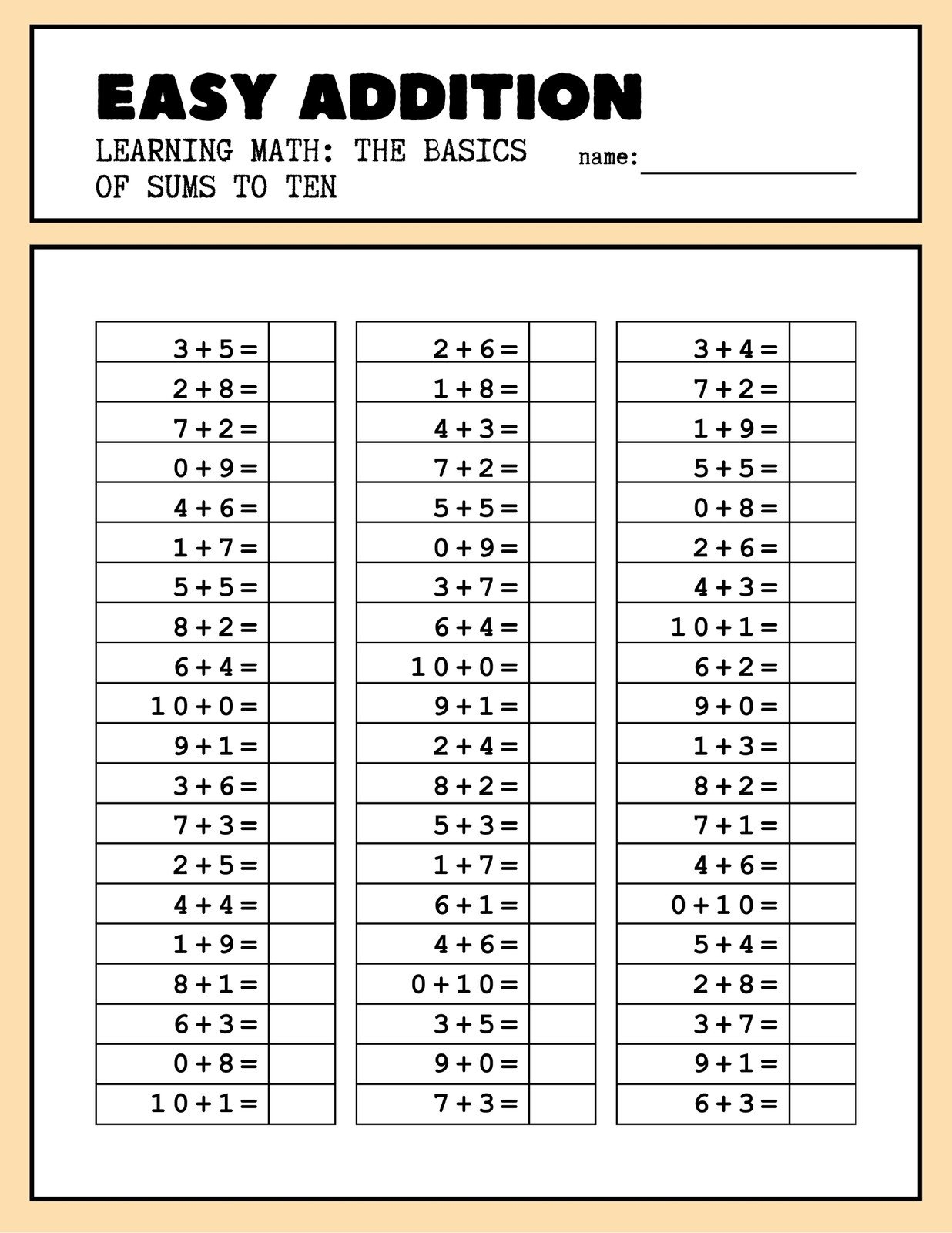 Grade 1 Math Free Printable Worksheets
