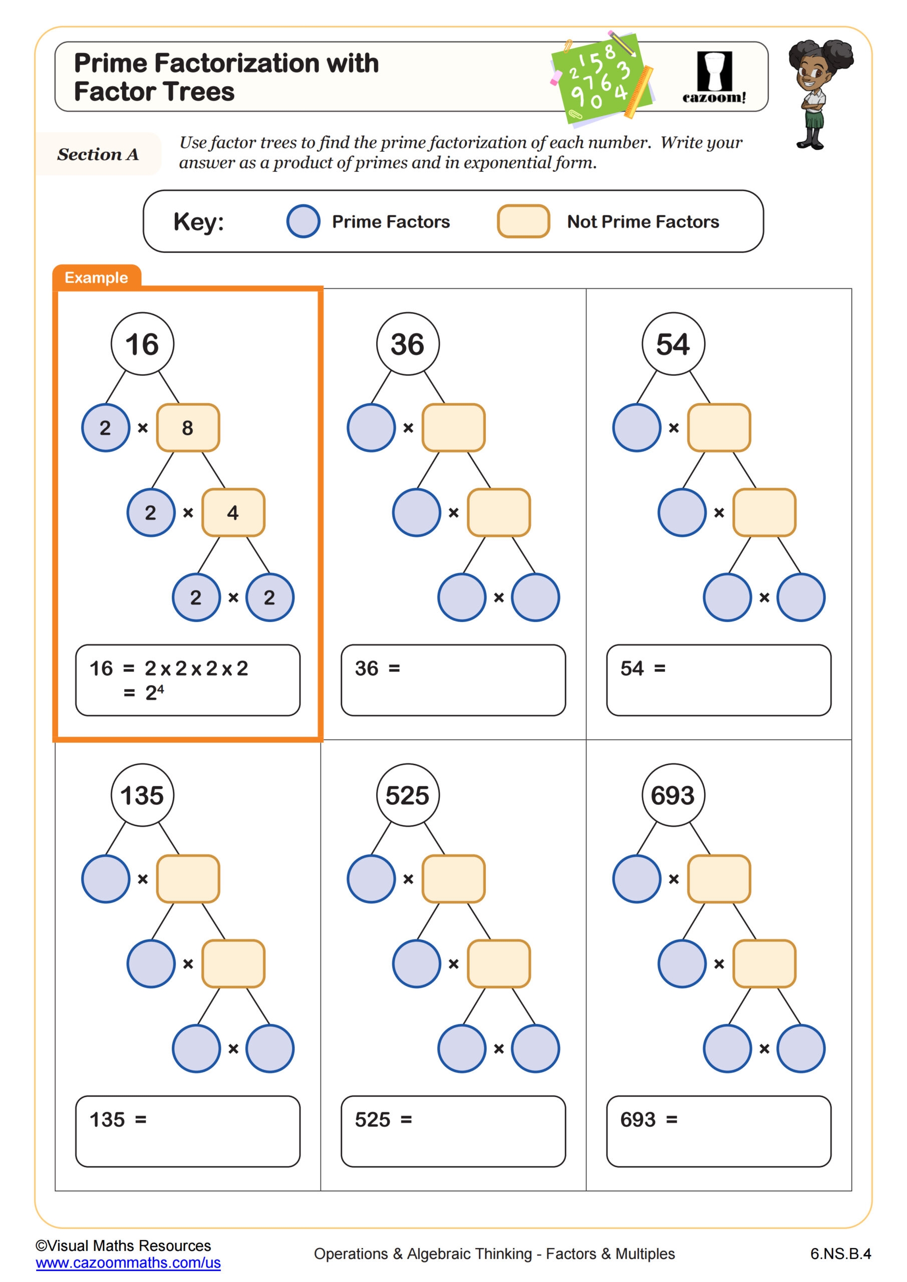 Free 6th Grade Factor Trees Worksheet Download Free 6th Grade Factor Trees Worksheet Png Images Free Worksheets On Clipart Library