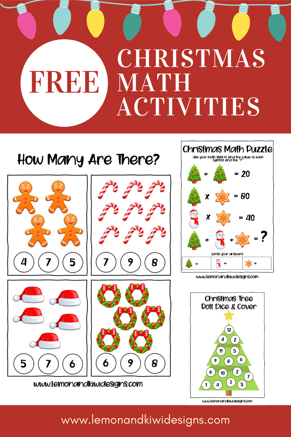 Free Christmas Math Printable Activity Book Lemon And Kiwi Designs Free Christmas Math Printable Activity Book Lemon And Kiwi Designs