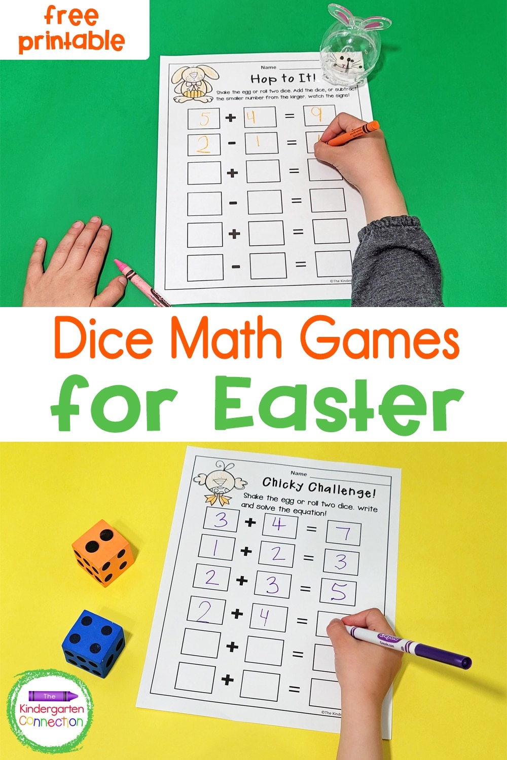 FREE Dice Math Games For Easter FREE Dice Math Games For Easter