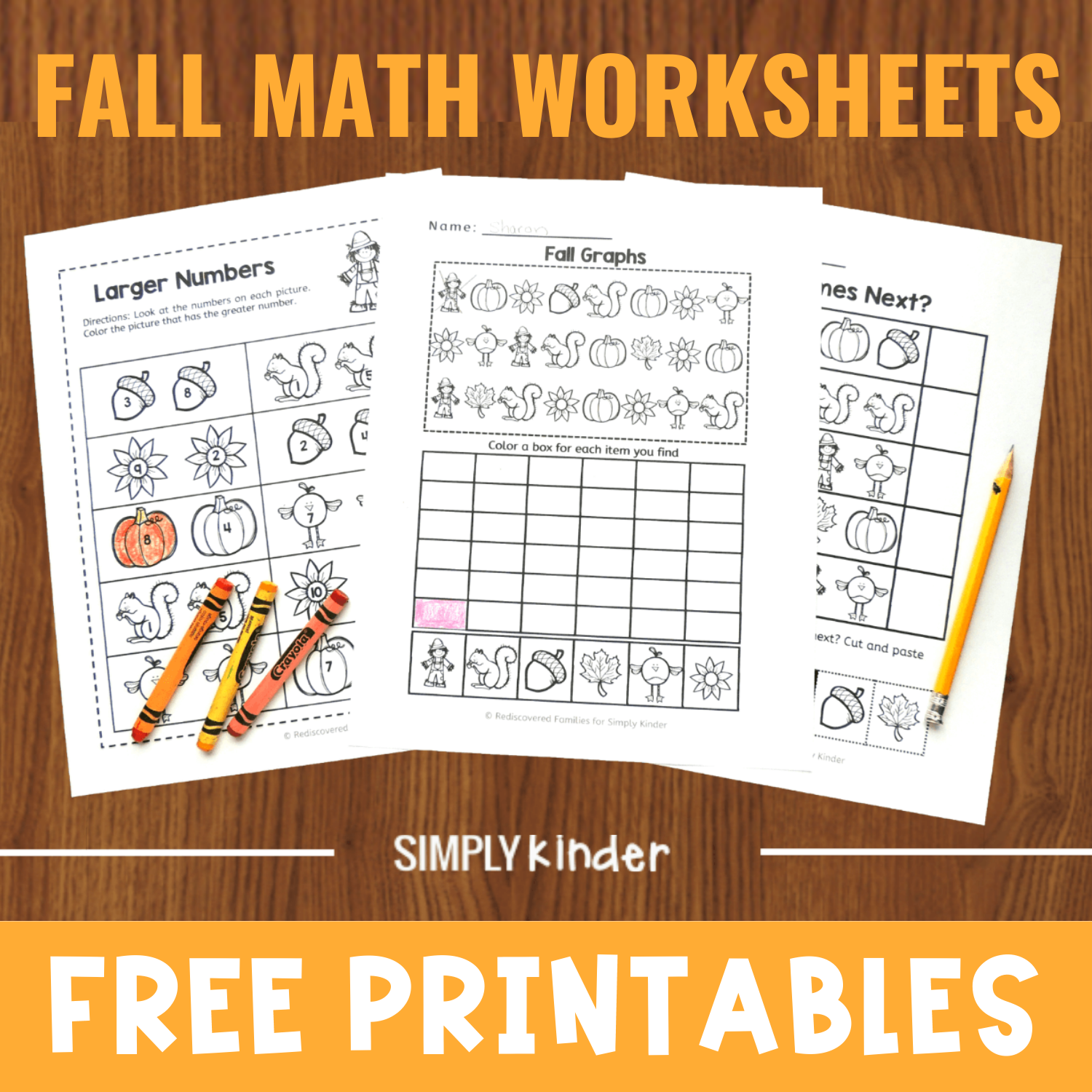 Fall Math Activities For Preschoolers Printable