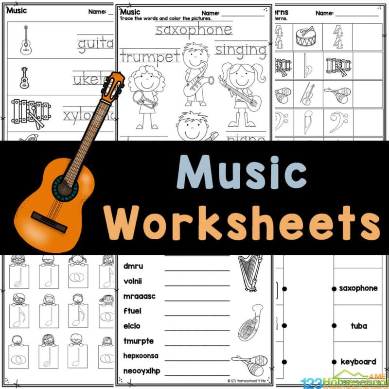 Math Music Worksheets Free Printable
