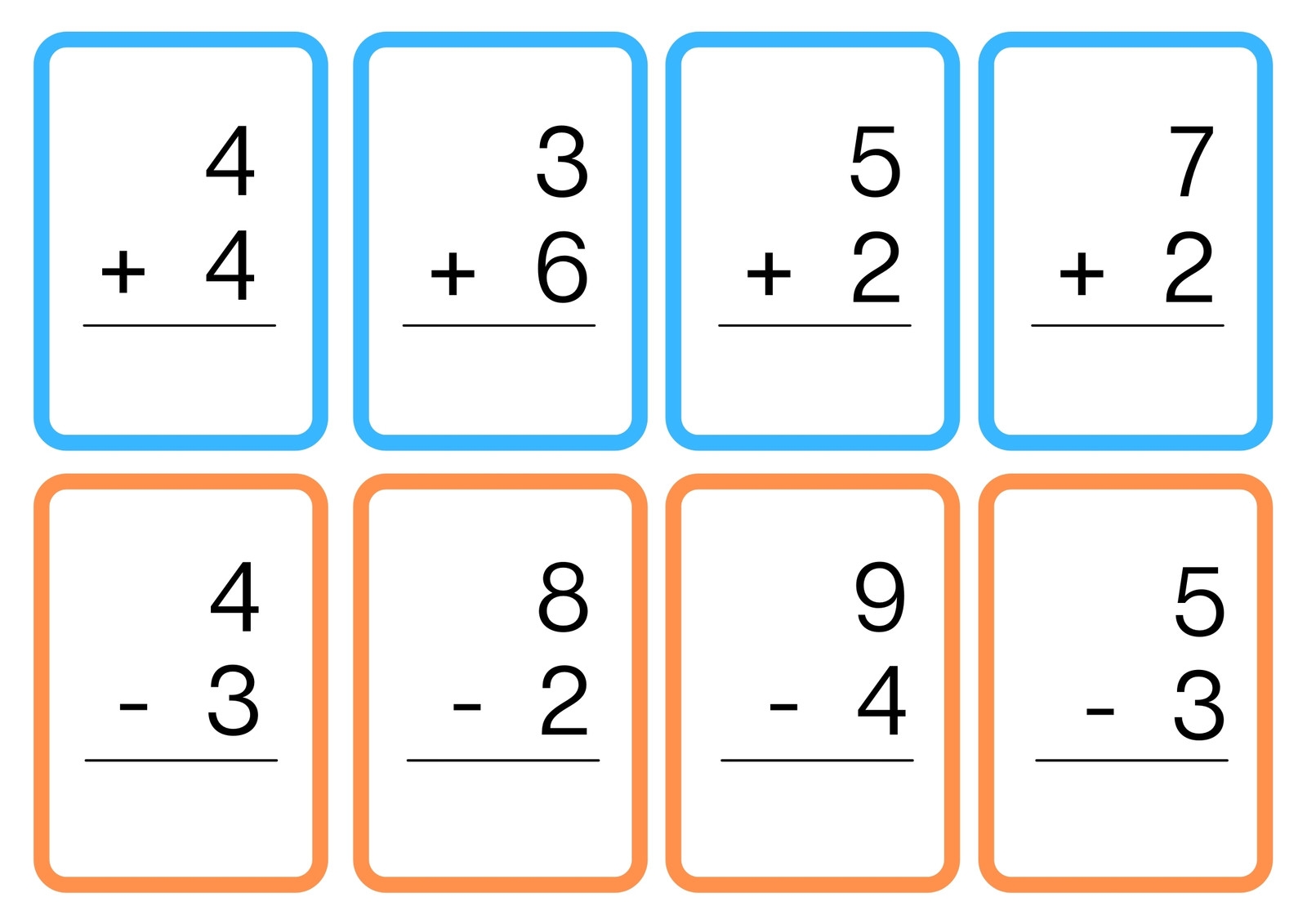 Free Math Flashcard Templates To Edit And Print Canva
