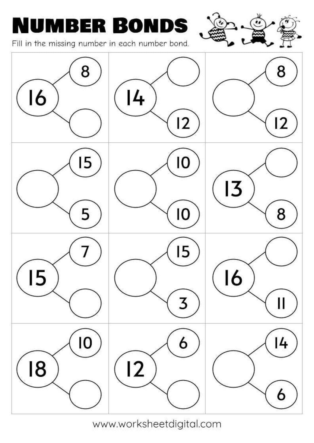 Free Math Number Bonds Worksheet Download Free Math Number Bonds Worksheet Png Images Free Worksheets On Clipart Library