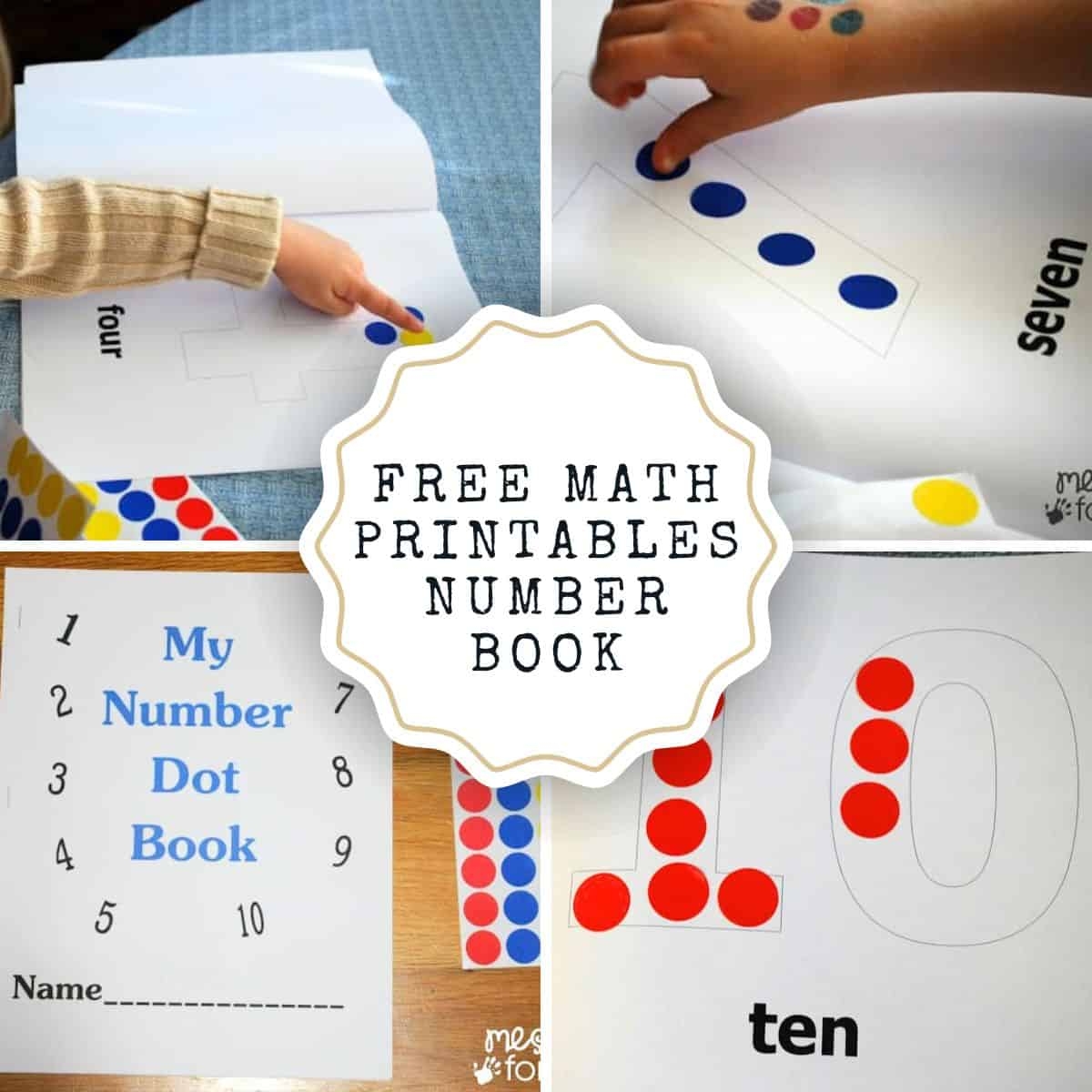 Free Math Printables Number Book Mess For Less