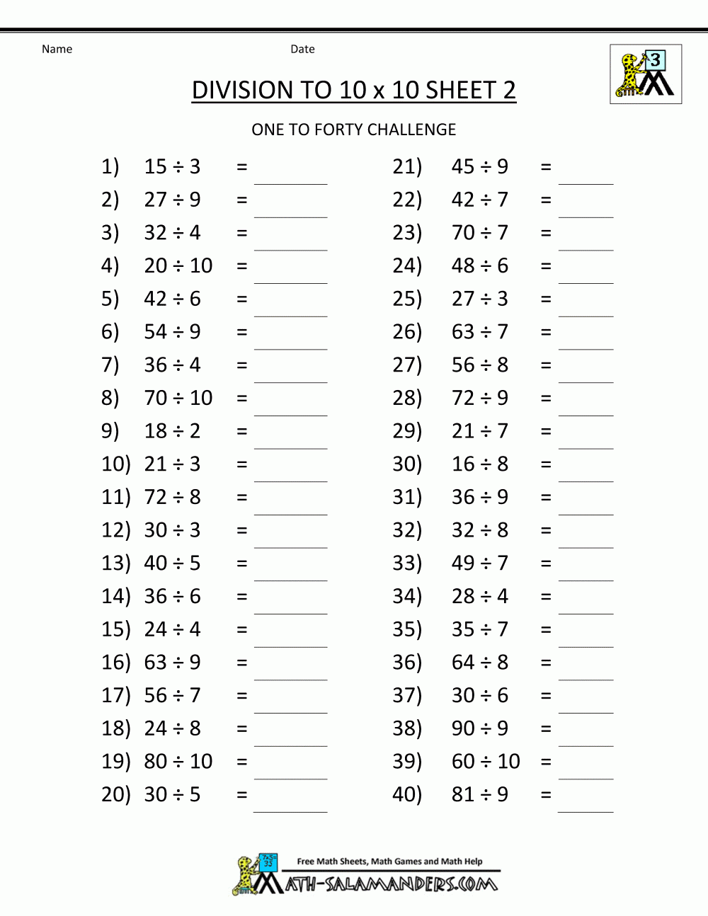 Free Math Worksheets Worksheets Library