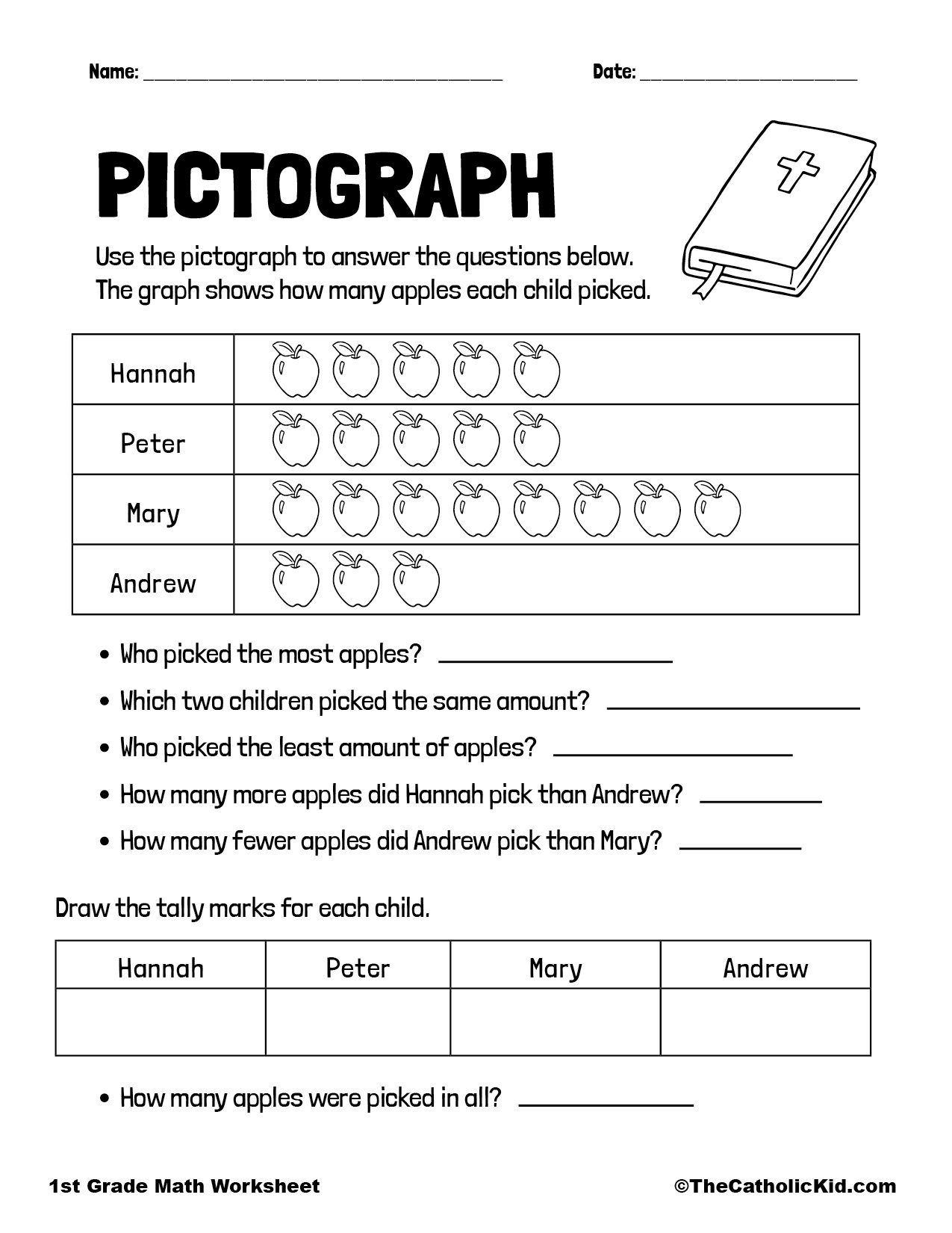 Free Pictograph Math Worksheet Printable To Do Download Free 