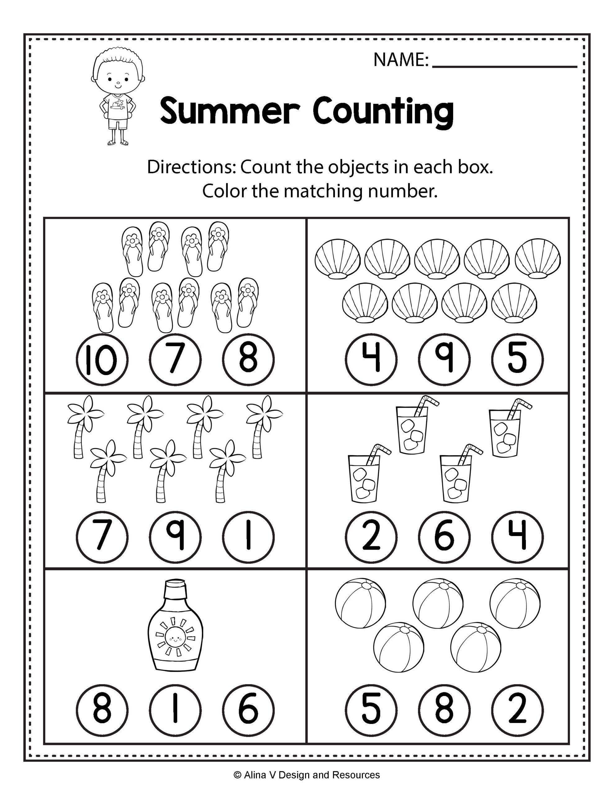 Free Preschool Math Printables Little Dots Education Worksheets Library