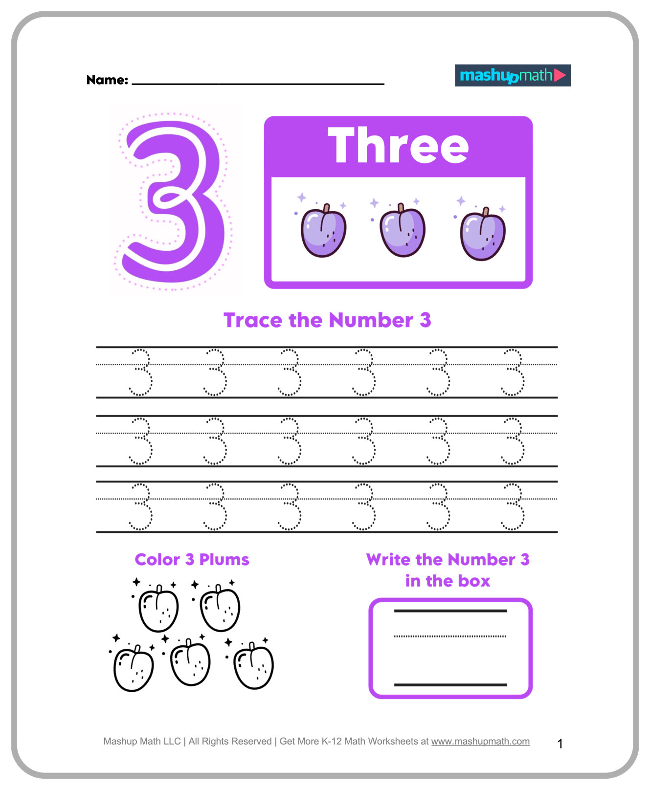 Preschool Printable Math Worksheets Free