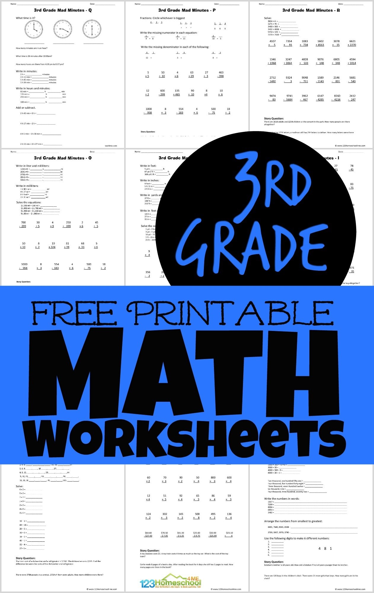 Free Printable Third Grade Multiplication Worksheets