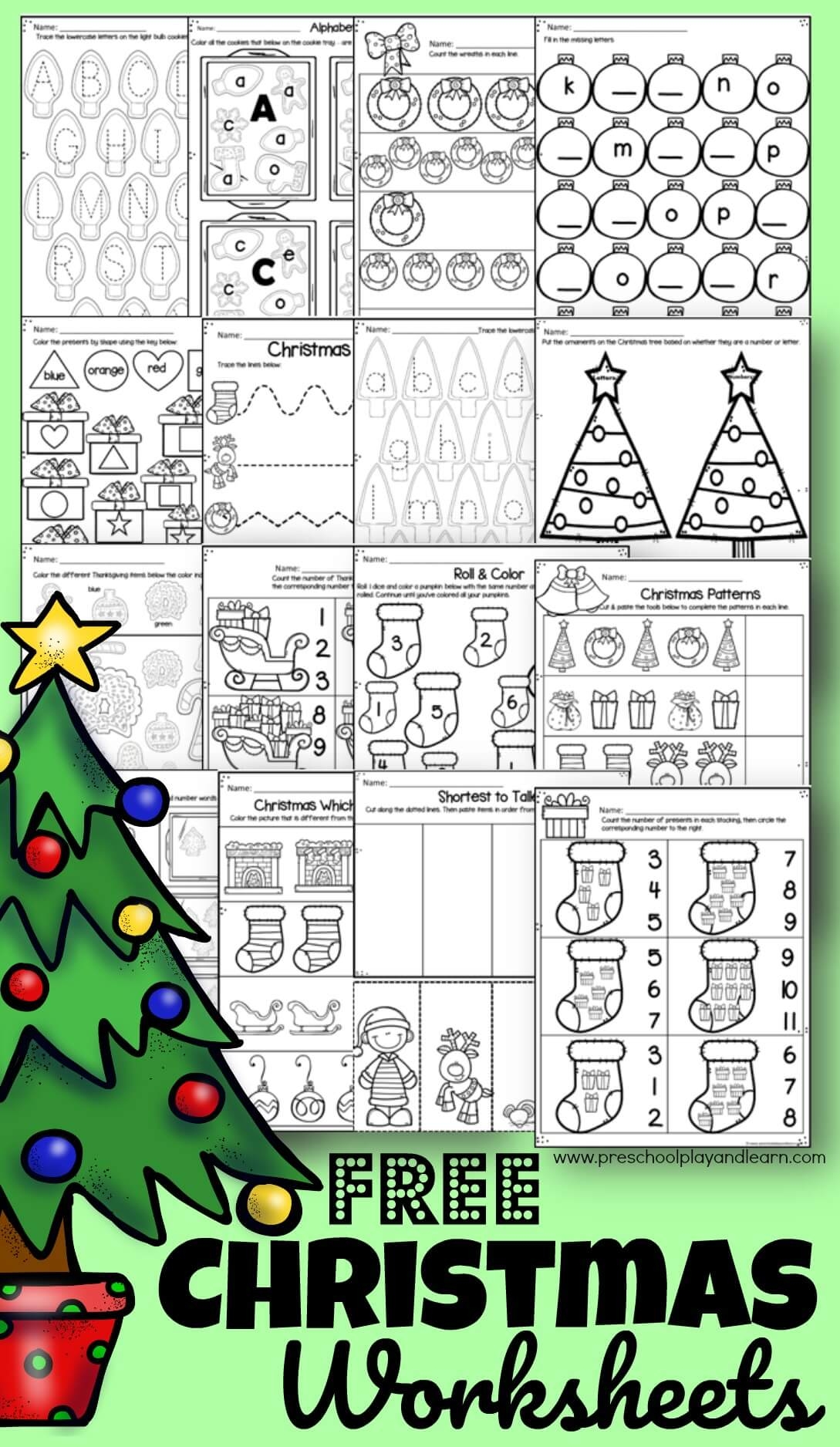 Free Printable Christmas Math Worksheets Pdf