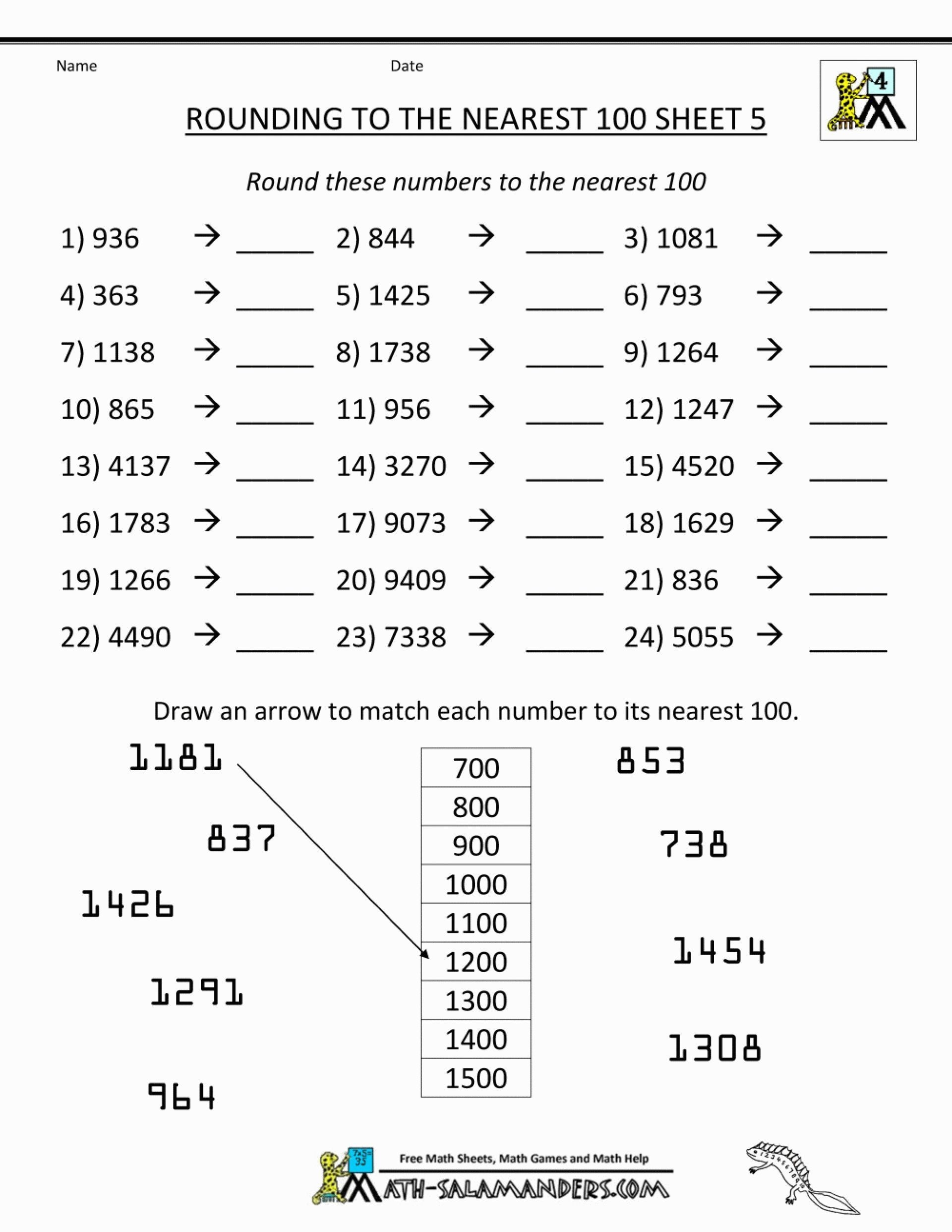 Free Printable Business Math Worksheets